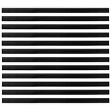 Spazzole per porte a vite 12 pcs Nero 100 cm Lega di alluminio