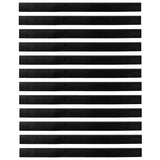 Spazzole per porte a vite 12 pcs Nero 100 cm Lega di alluminio