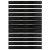 Spazzole per porte a vite 12 pcs Nero 100 cm Lega di alluminio