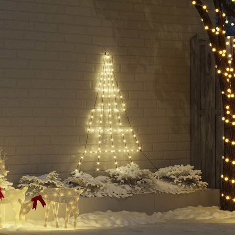 Albero di Natale LED con picchetti per il terreno Bianco caldo
