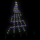 Albero di Natale LED con picchetti per il terreno Multicolore