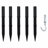 Albero di Natale LED con picchetti per il terreno Blu 180 cm