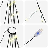 Albero di Natale LED con picchetti per il terreno Bianco caldo