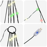 Albero di Natale LED con picchetti per il terreno Multicolore