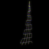 Albero di Natale LED con picchetti per il terreno Multicolore