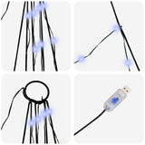 Albero di Natale LED con picchetti per il terreno Blu 500 cm