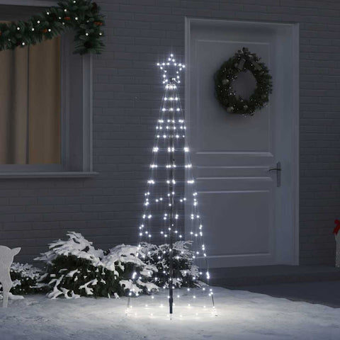 Albero di Natale LED con picchetti per il terreno Bianco freddo