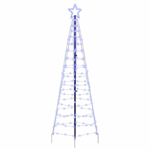 Albero di Natale LED con picchetti per il terreno Blu 250 cm