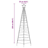 Albero di Natale LED con picchetti per il terreno Blu 250 cm
