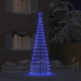 Albero di Natale LED con picchetti per il terreno Blu 400 cm