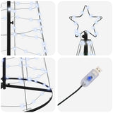 Albero di Natale LED con 390 LED Bianco freddo 250 cm Ferro