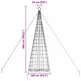 Albero di Natale LED con 800 LED Multicolore 400 cm Ferro