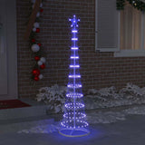 Albero di Natale LED con 230 LED Blu 51 x 51 x 190 cm Metallo