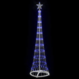 Albero di Natale LED con 230 LED Blu 51 x 51 x 190 cm Metallo