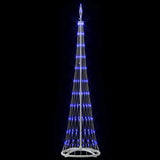 Albero di Natale LED con 230 LED Blu 51 x 51 x 190 cm Metallo