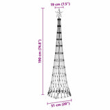 Albero di Natale LED con 230 LED Blu 51 x 51 x 190 cm Metallo