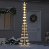 Albero di Natale LED Bianco caldo 70 x 70 x 250 cm Metallo