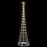 Albero di Natale LED Bianco caldo 70 x 70 x 250 cm Metallo