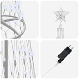 Albero di Natale LED Bianco freddo 70 x 70 x 250 cm Metallo