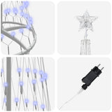 Albero di Natale LED con 290 LED Blu 70 x 70 x 250 cm Metallo