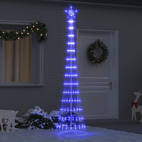 Albero di Natale LED con 290 LED Blu 70 x 70 x 250 cm Metallo