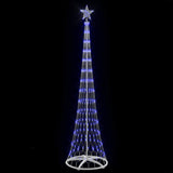 Albero di Natale LED con 290 LED Blu 70 x 70 x 250 cm Metallo