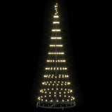 Albero di Natale LED Bianco caldo 71 x 71 x 184.5 cm Metallo