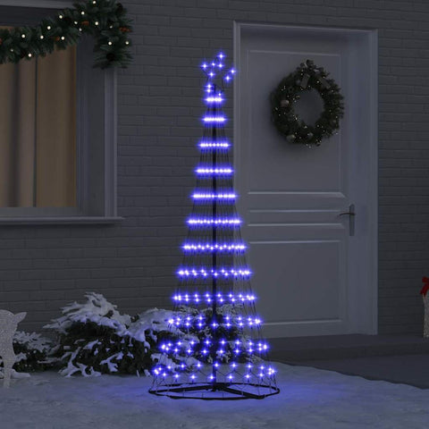 Albero di Natale LED con 230 LED Blu 71 x 71 x 184.5 cm Metallo