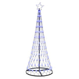 Albero di Natale LED con 230 LED Blu 71 x 71 x 184.5 cm Metallo