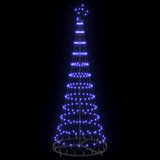 Albero di Natale LED con 230 LED Blu 71 x 71 x 184.5 cm Metallo