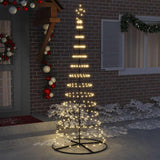 Albero di Natale LED Bianco caldo 100 x 100 x 250 cm Metallo