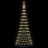 Albero di Natale LED Bianco caldo 100 x 100 x 250 cm Metallo