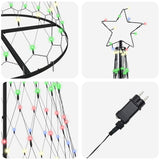 Albero di Natale LED Multicolore 100 x 100 x 250 cm Metallo