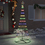 Albero di Natale LED Multicolore 100 x 100 x 250 cm Metallo