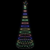 Albero di Natale LED Multicolore 100 x 100 x 250 cm Metallo