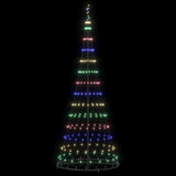 Albero di Natale LED Multicolore 100 x 100 x 250 cm Metallo