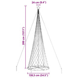 Albero di Natale LED Bianco freddo 138.5 x 138.5 x 399 cm