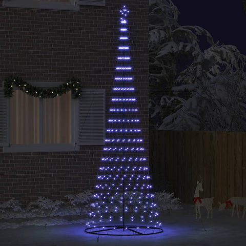 Albero di Natale LED Blu 138.5 x 138.5 x 399 cm Metallo