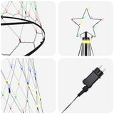 Albero di Natale LED Multicolore 138.5 x 138.5 x 399 cm Metallo