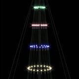 Albero di Natale LED Multicolore 138.5 x 138.5 x 399 cm Metallo