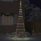 Albero di Natale LED Multicolore 138.5 x 138.5 x 399 cm Metallo