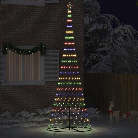 Albero di Natale LED Multicolore 138.5 x 138.5 x 399 cm Metallo