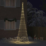 Albero di Natale LED Bianco caldo 160 x 160 x 500 cm Metallo