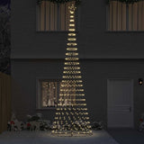 Albero di Natale LED Bianco caldo 160 x 160 x 500 cm Metallo