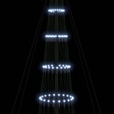 Albero di Natale LED Bianco freddo 160 x 160 x 500 cm Metallo