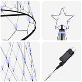 Albero di Natale LED con 550 LED Blu 160 x 160 x 500 cm Metallo