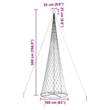 Albero di Natale LED Multicolore 160 x 160 x 500 cm Metallo