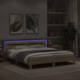 Struttura del letto Sonoma 193 x 203 cm Legno truciolato