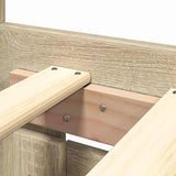 Struttura del letto 2 pcs Sonoma 137 x 188 cm Legno truciolato