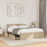 Struttura del letto 2 pcs Sonoma 137 x 188 cm Legno truciolato
